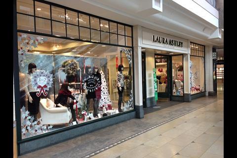 Laura Ashley Christmas window display